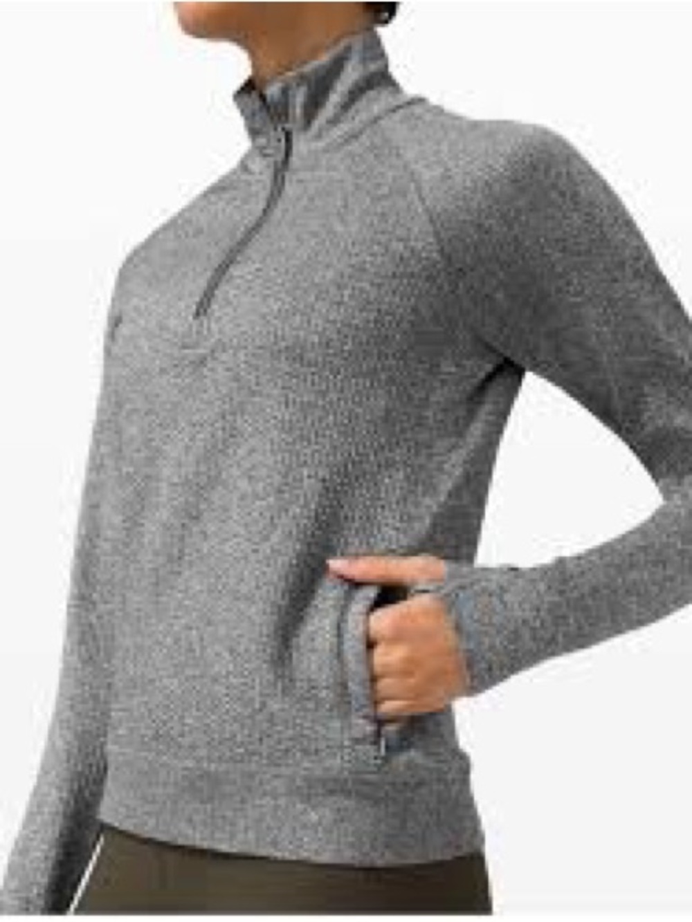Lululemon Engineered Warmth Gray Half-Zip